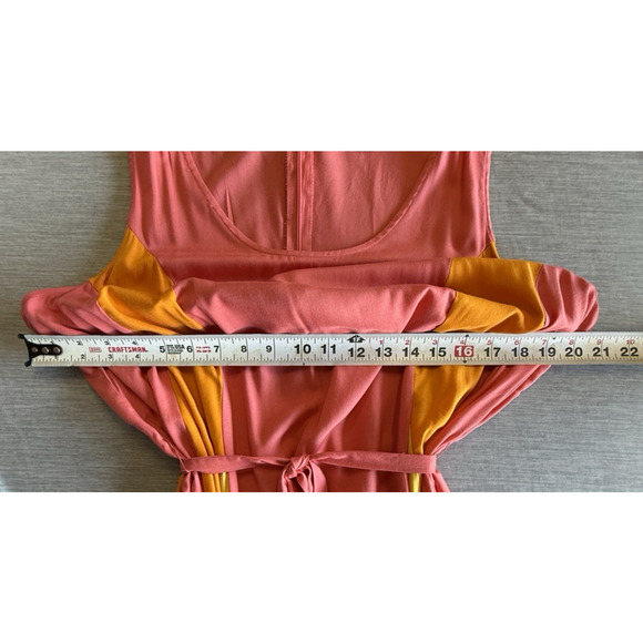 Jessica London Striped Flyaway Fit Flare Maxi Dress Size 18 Plus Belt Flowy Fem - Picture 12 of 13